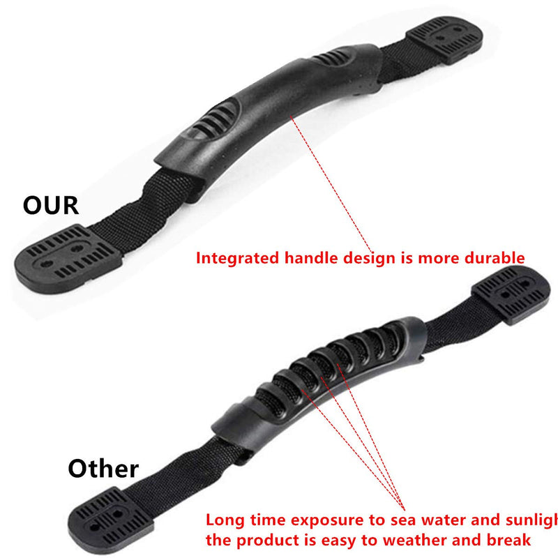 HDCBMCDDM-US Kayak Carry Handles 2 Pack Replacement Nylon Rubber Carry Handles with Hardware for Ocean, Lifetime, Pelican, Emotion and Perception Kayak Canoe or Suitcase Luggage