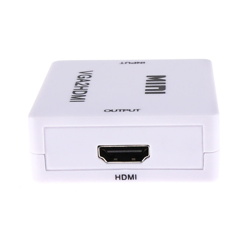 Micro Traders VGA to HDMI Converter HD 1080P HDTV Video Audio Adapter with Audio Box Adapters Compatible with PC Laptop