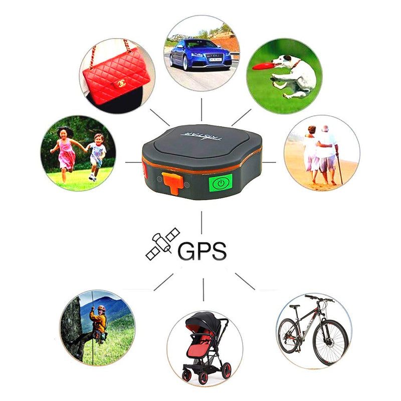 Personal GPS Tracker, Mini Portable GPS Tracker Tracking Device, Real Time Vehicle GPS Tracker, Waterproof & SOS Emergency for Kids Adults Elderly Pet Car Vehicle Bike Assets - TK1000