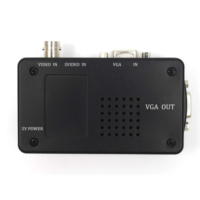[AUSTRALIA] - HDSUNWSTD Portable BNC to VGA Video Converter Composite S-Video Input to PC VGA Out Adapter Digital Switch Box for PC MACTV Camera DVD DVR 