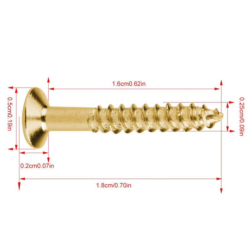 Drfeify Guitar Pickup Screws, 40pcs Humbucker Pickup Screws Set Kit Ring Surround Mounting Screws for Guitar Accessory Parts Golden