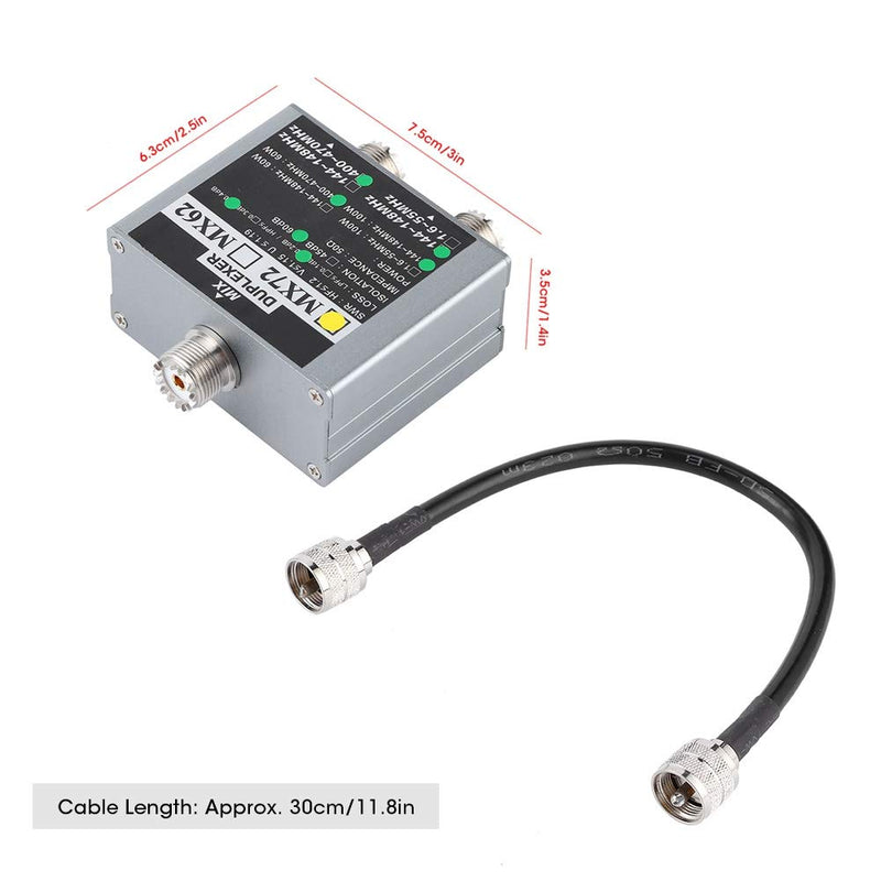 Antenna Combiner MX72 VHF+UHF Duplexer 144-148MHz/ 400-470MHz Different Frequency Indoor Transceiver