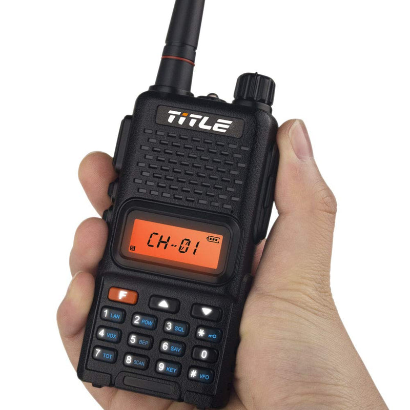 Title Protable Radio Dual Band UHF 400-520MHZ FM Radio VOX Voice Control Two Way Radio Strong Light Flashlight Walkie Talkie TITK4-H1