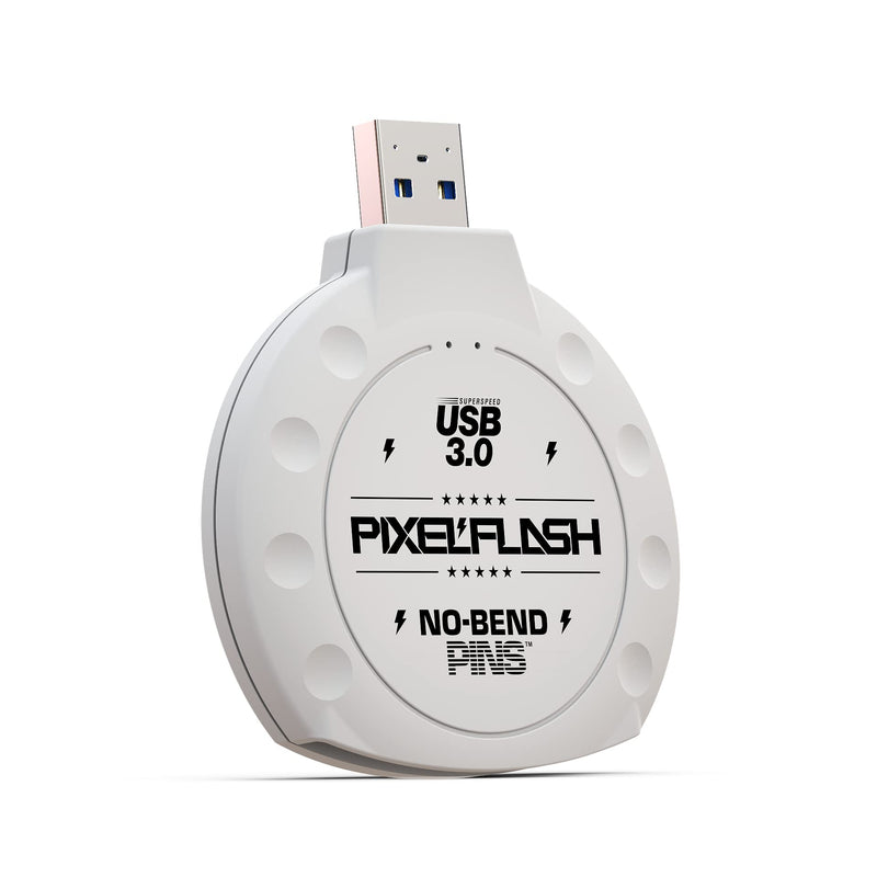 PixelFlash No-Bend Pins USB 3 CF Card Reader Tactical SuperSpeed Compact Flash Adapter [American Brand] - White (SD ー 1289) Classic