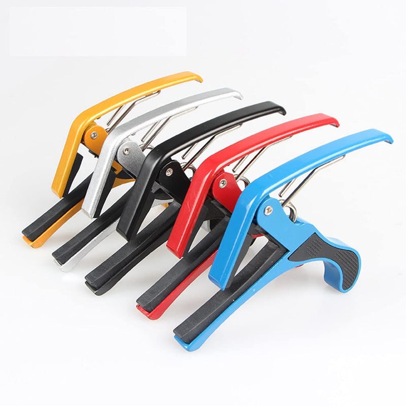 HEBIKUO Red Capo Aluminium Alloy color guitar accessories capo for acoustic and electric guitar. Available in different colours Red/Blue/Silver: BDJ-001-Red
