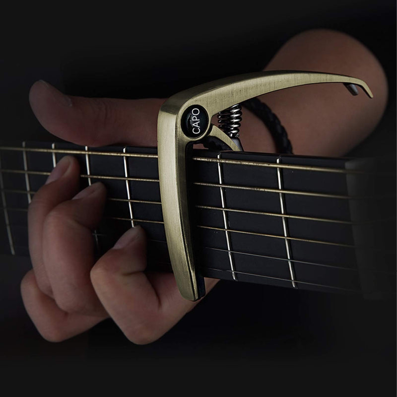 NEPAK 2 PCS Guitar Capo, Electric Guitar Capo, Suitable for Acoustic And Electric Guitars, Bass, Ukulele, Banjo, Classical Guitar Accessories with Free 10 PCS Guitar Picks