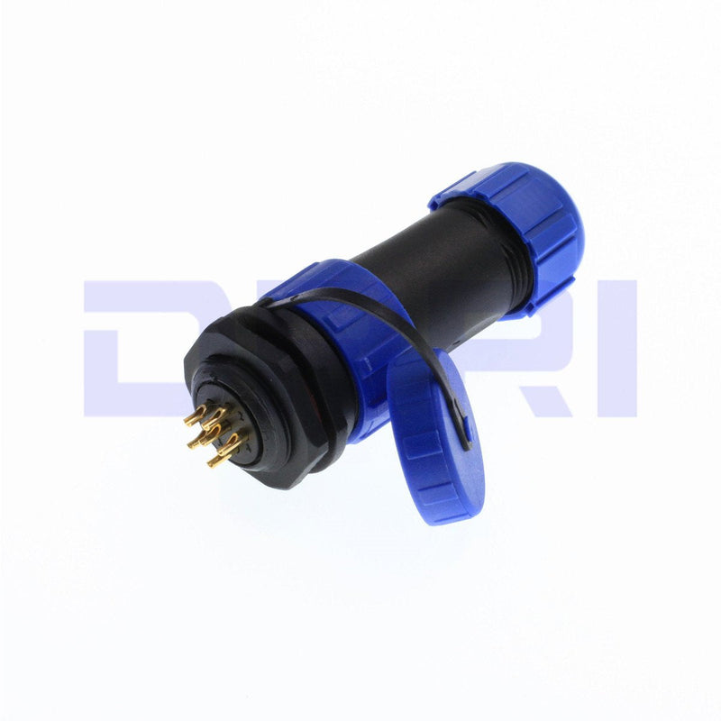 DRRI SP21 6pin Outdoor Waterproof Connector IP68 Plug & Socket Power Cable Panel Mount (6Pin)