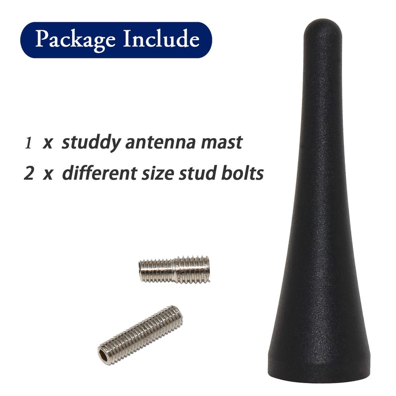 Anina 3.8 Inch Antenna Mast for Mazda Miata 2006-2022 MX5-ND-NC-RF Aluminum Alloy Stubby Radio Antenna 3.8"Mazda Miata