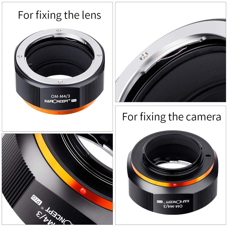 K&F Concept Lens Mount Adapter for Olympus OM Mount Lens to M4/3 MFT Olympus Pen and Panasonic Lumix Cameras OM-M4/3