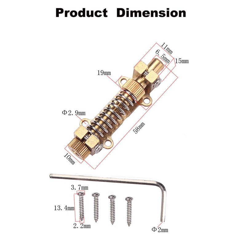 Guitar Tremolo Stabilizer, Guitars Bridge Stopper Kit, Tremolo Bridge System Spring Stabilizer Arming Adjuster for Electric Guitars Gold