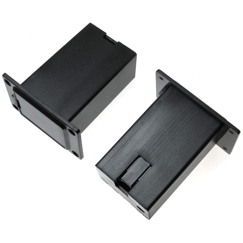E-outstanding 9V Battery Box 2PCS Black Plastic Vertical 9V Battery Holders Cases Boxs For Guitar Bass Pickup