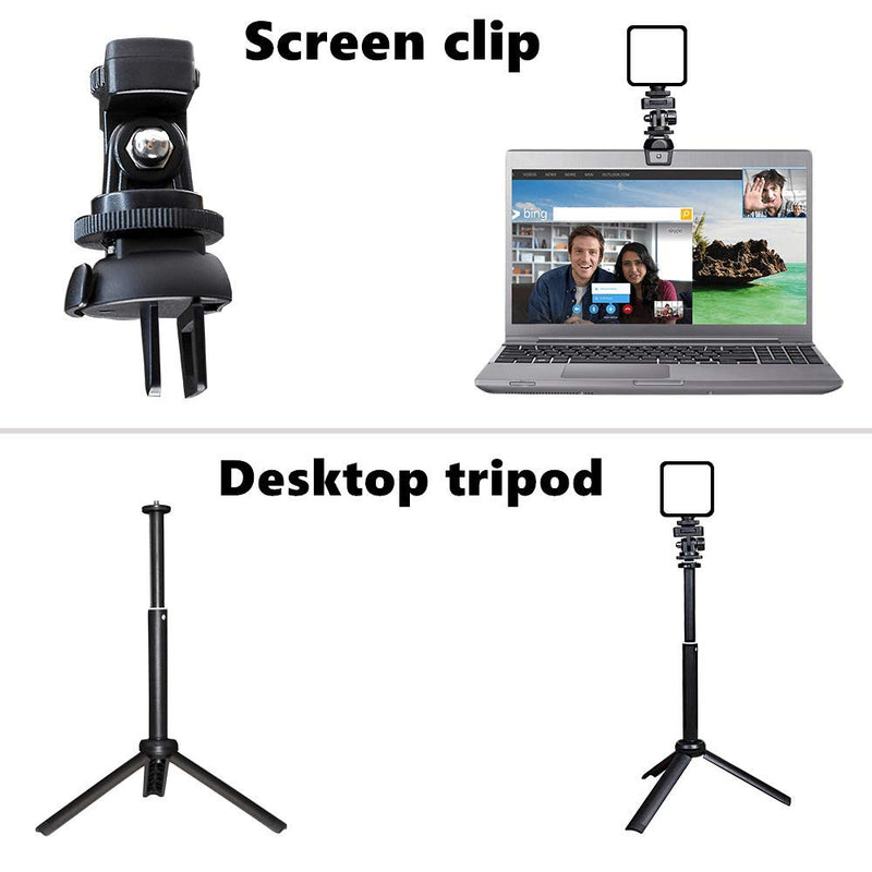 Video Conference Lighting/Computer Light for Video Conferencing/Zoom Lighting for Computer with Tripod and Product Bag (VCL-W64Ⅱ) warm light+cool light