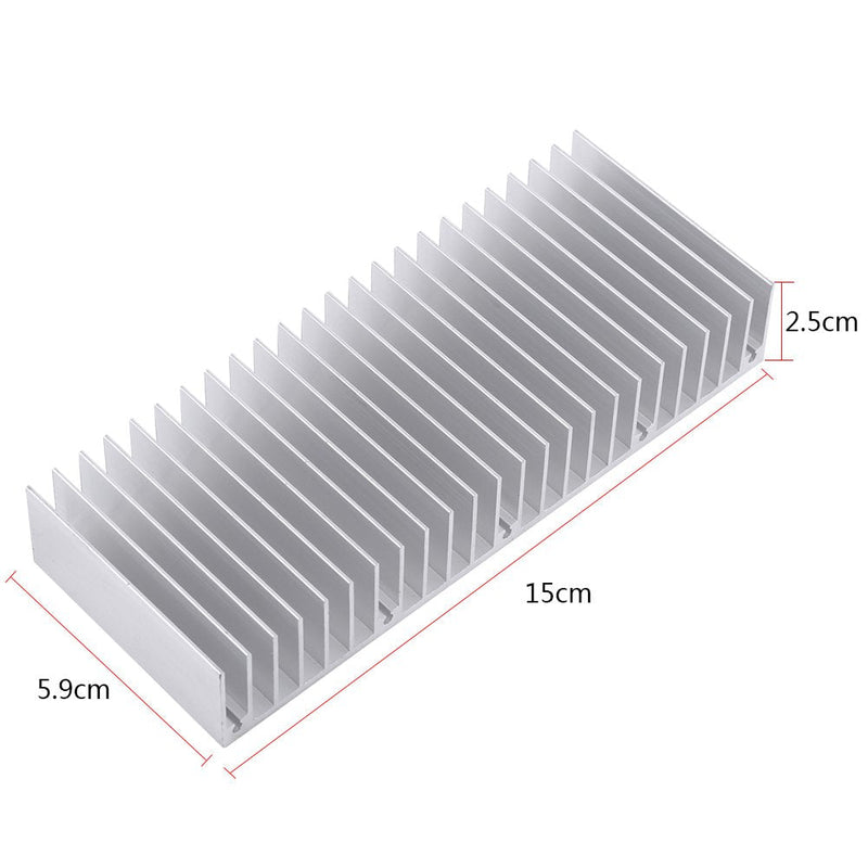 Aluminium Heatsink 150 x 59 x 25mm Amplifier Heat Sink 24 Teeth Cooling Fin for IC Module, PC Computer, Led, PCB