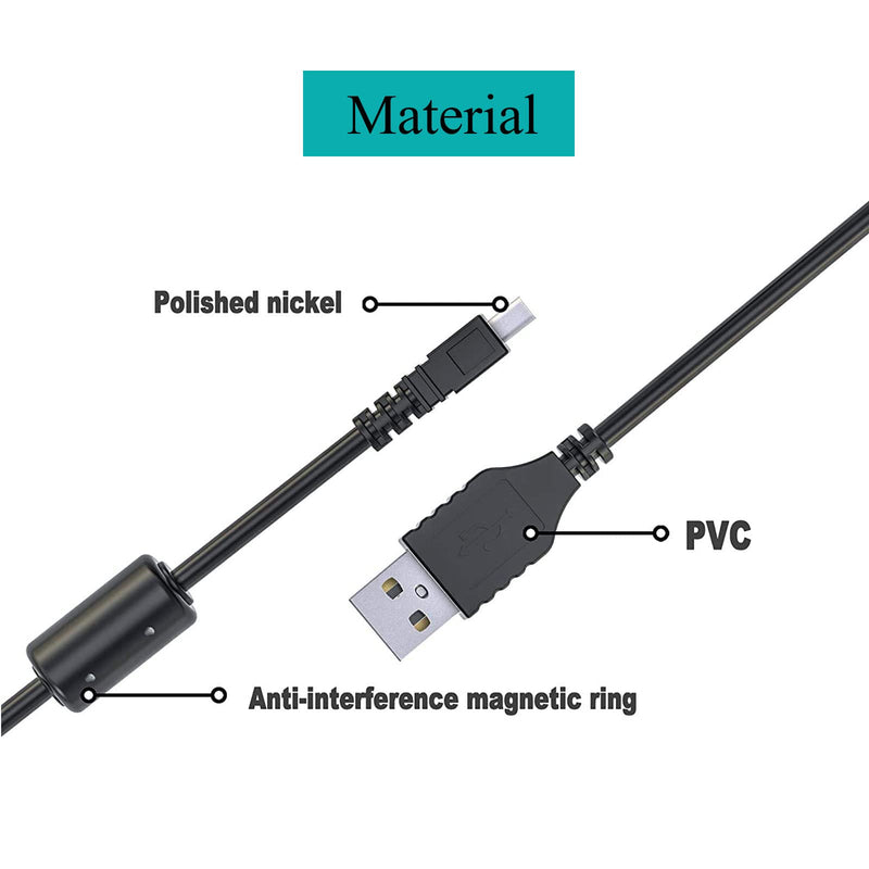 Replacement UC-E6 Cable, USB Photo Transfer Cord Charger Cable for Nikon CoolPix, L, D, P, Series Digital Camera D3300 D750 D7200 Coolpix L340 L32 A10 P520 P500 S6000 S9200 S3300 S9100(4.9ft)