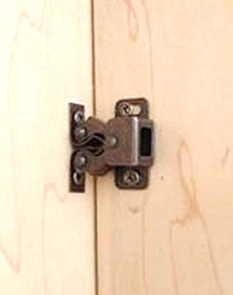FGen 20pcs Cabinet Door Beads Small Magnetic Closet Kitchen Cabinet Door Card Type Small Bead Door Red Bronze