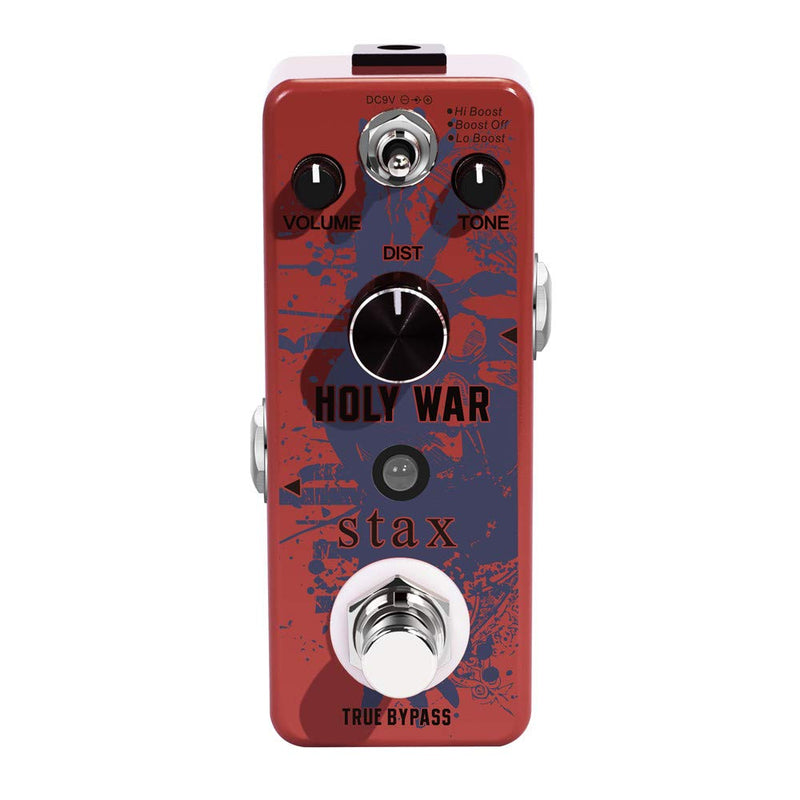 [AUSTRALIA] - Stax Guitar Holy War Pedal Analog Circuitry Metal Distortion Pedals For Electric Guitar Classic 80's Metal Sound Mini Size With True Bypass 