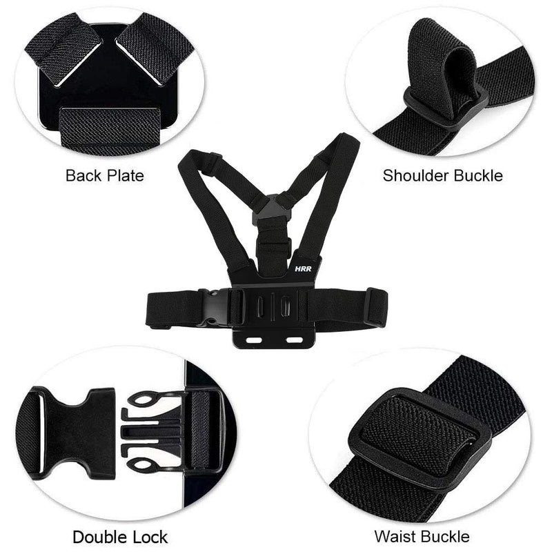 Accessories Kit for Gopro Action Camera,New Quick Release Chest Mount Harness Chesty Head Mount Strap Kit, Compatible with GoPro Hero 9/8/7/6/5/4, DJI OSMO Action, Insta360 One R, AKASO, SJCAM etc