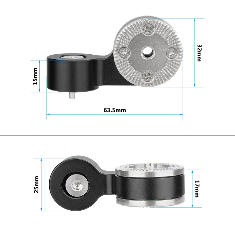 CAMVATE Double-Sided M6 Rosette Mounts with 3/8"-16 Mounting Screw & Locating Pins - 2963