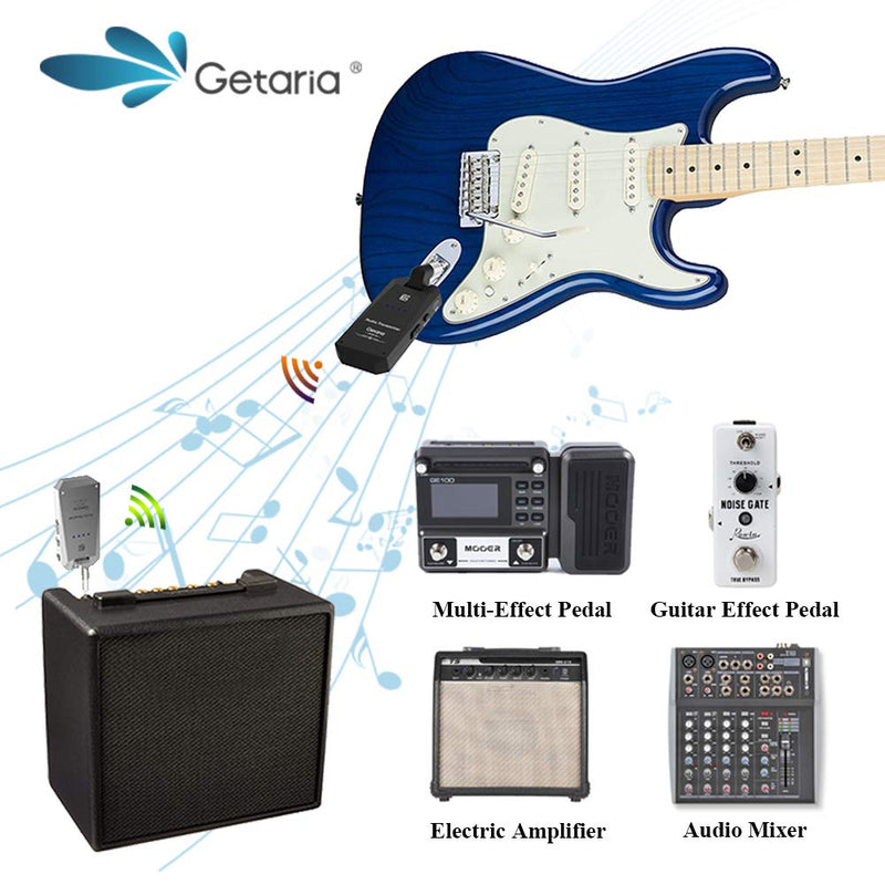 [AUSTRALIA] - Getaria Wireless Guitar System 5.8GHz Wireless Guitar Transmitter Receiver Set for Electric Guitar Bass 