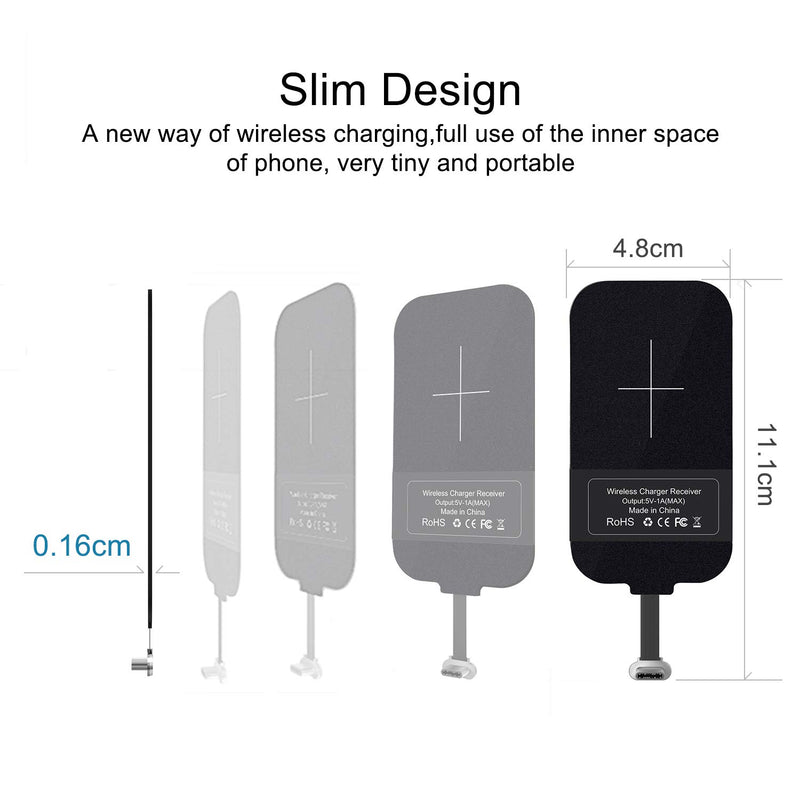 Nillkin Type C Wireless Charging Receiver - 0.16cm Ultra Thin Magic Tag Wireless Charging Receiver Chip for Google Pixel 2 XL/3a/Galaxy A8/LG V20 / OnePlus 7T/Moto X4 and Other Type C Phones Typc C Phone