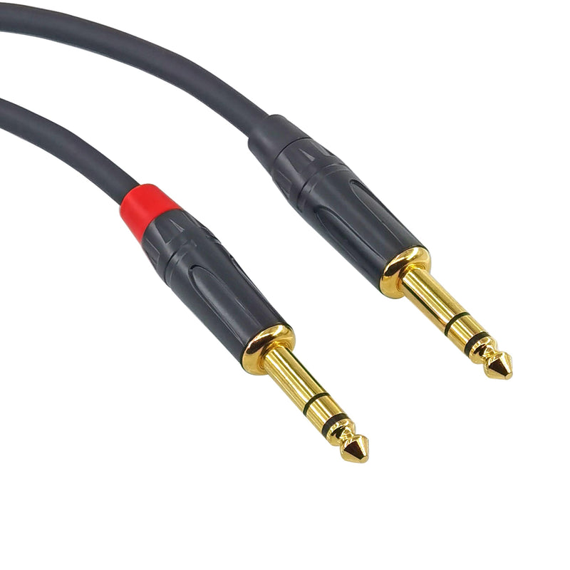 WJSTN Mini XLR Cable, 1/4" TRS Plug to 3-pin Mini XLR Male Headphones Audio Cable 6.35mm TRS to Mini 3-pin XLR Adapter 8in 2-Pack
