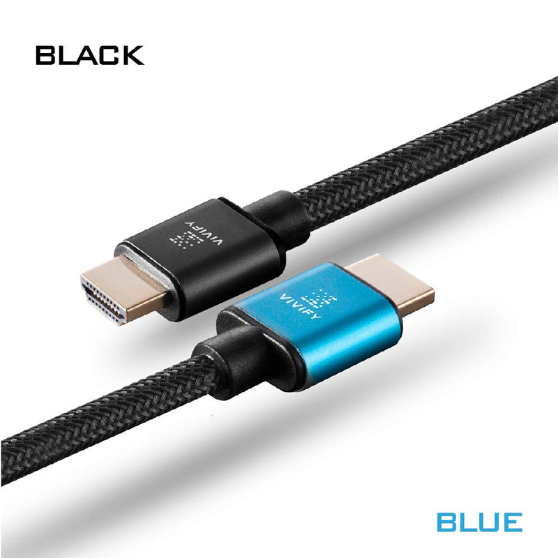 VIVIFY 8K Ultra HD High Speed 48Gpbs HDMI Cable,8K 60Hz, 4K 120Hz, 6.5 ft, Xenos W31, Blue, eARC HDR10 4:4:4 HDCP 2.2 & 2.3 Compatible with Dolby Vision