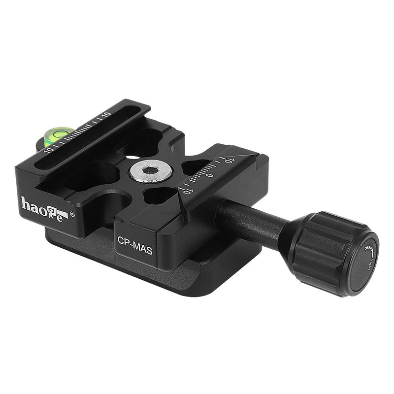 Haoge CP-MAS Quick Release Clamp with RC4 / 400PL Base Adapter Convertor for Manfrotto RC4 System to Arca-Swiss Compatible, Fit 400PL / 405/410 / RC4 Adapter for Manfrotto RC4 Head 02