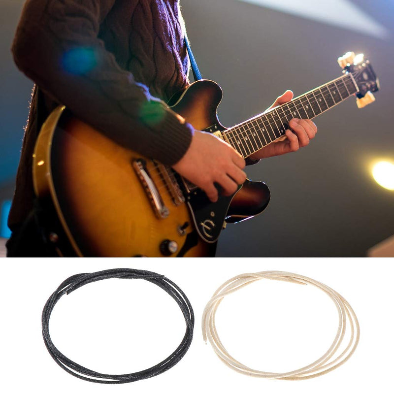 Alnicov 3.3 Feet Pre-tinned Guitar Wire 22awg -22ga Cloth-covered Push Back Vintage-style Guitar Wire
