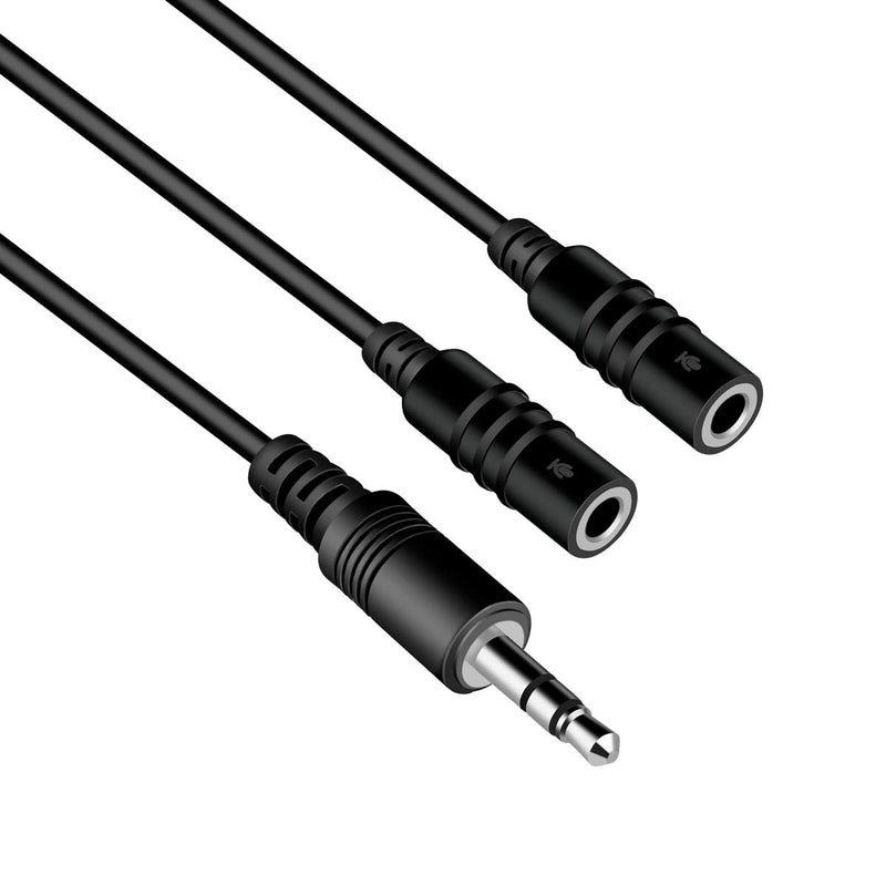 KIMAFUN Dual Mic Splitter Adapter, Standard 3.5mm Male to Dual 3.5mm MIC Female Audio Mic Y Splitter Cable Compatible with KIMAFUN Wireless MIC Series Includes G130-1, G100-1, G100-B, G102-3.G130-YS