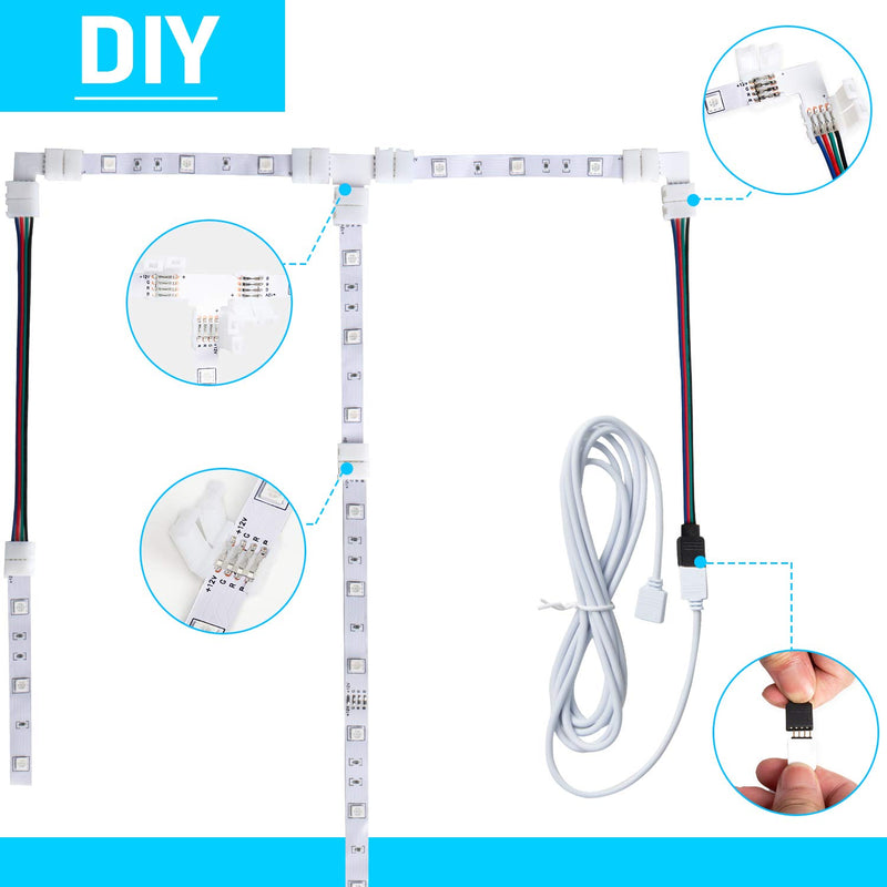 [AUSTRALIA] - SHINESTAR 16.4FT LED Strip Lights Replacement and Extension Kit, SMD 5050 RGB Color Changing, DIY Flexible LED Tape Light for Bedroom, TV, Non-Waterproof (Not Include Power Adapter and Controller) 