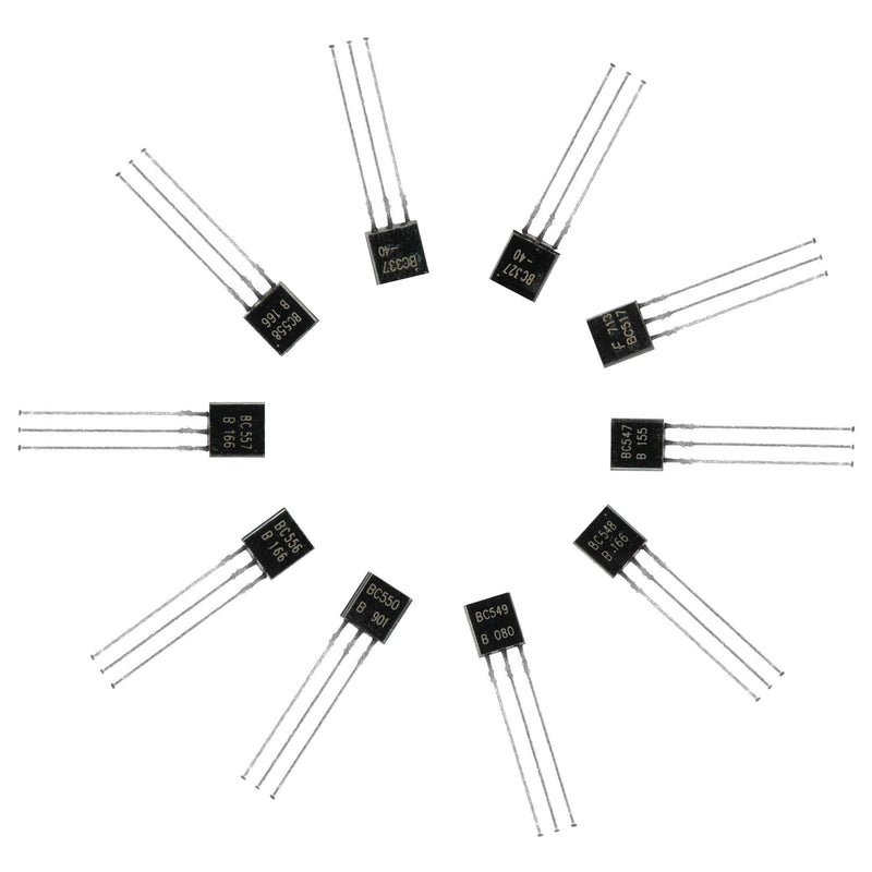 Eowpower 250PCS 10 Values NPN PNP Power Transistors Assortment Kit(BC327 BC337 BC517 BC547 BC548 BC549 BC550 BC556 BC557 BC558)