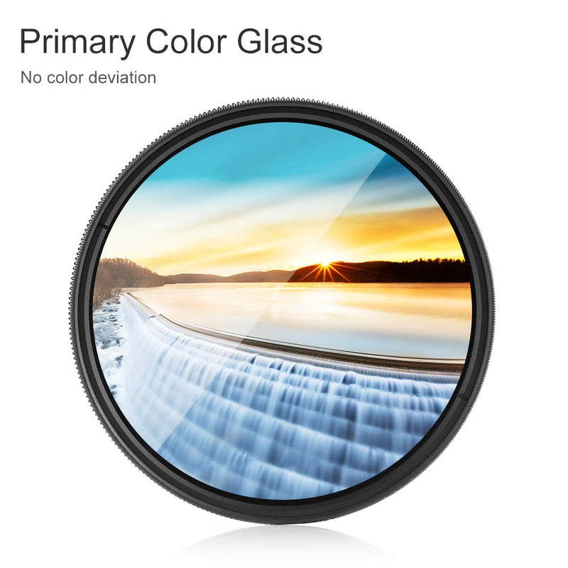 K&F Concept 62mm ND Fader Variable Neutral Density Adjustable ND Filter ND2 to ND400 for Sigma Tamron Sony Alpha A57 A77 A65 DSLR Cameras + Lens Cleaning Cloth 62mm ND2-ND400