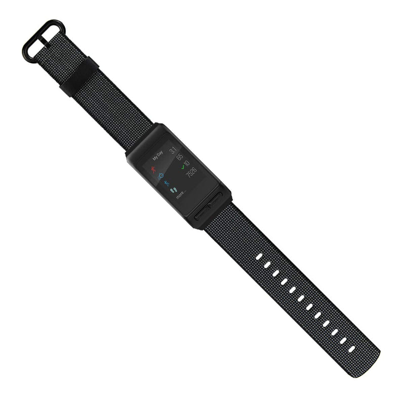 C2D JOY Classic Nylon Weave Band Compatible with Garmin vivoactive HR Watch Bands Replacement Accessory Strap Large (Fits 6.7-9.0" wrists) Black