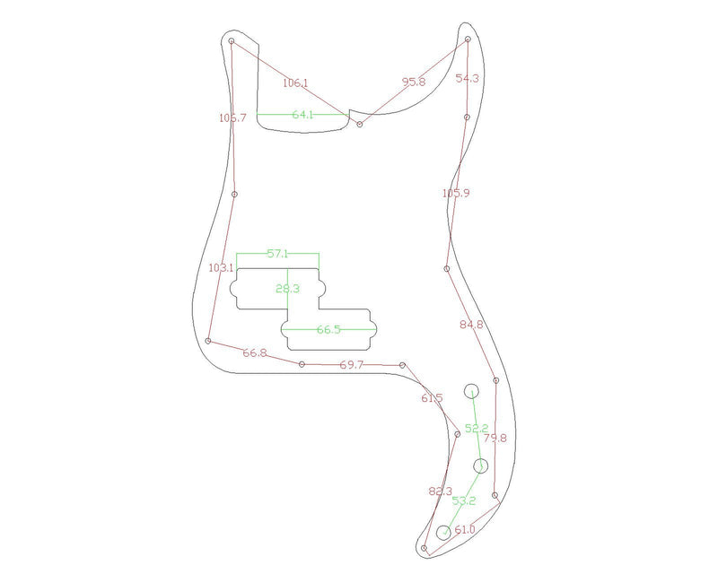 Musiclily 13 Hole P Bass Precision Bass Pickguard Scratch Plate Pick Guards for 4 String Fender American/Mexican Standard Precision Bass Guitar, 4Ply White Pearl Pearl White