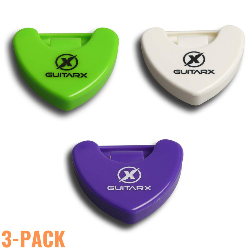 GUITARX X143 - Pick Holder with Adhesive (3-Pack) Stick On Pickholder For Guitar and Stringed Instruments - Place The Sticker Any Where On Instrument Body