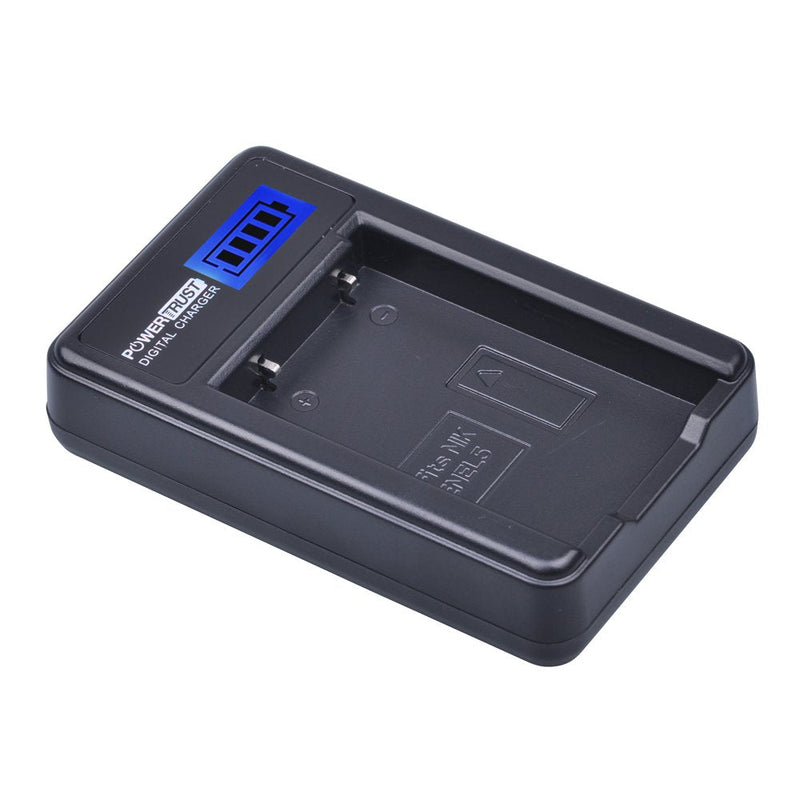 [AUSTRALIA] - PowerTrust 2 Pack EN-EL5 Camera Battery and LCD USB Charger for Nikon Coolpix P530 P520 P510 P100 P500 P6000 P5100 P5000 P80 P90 