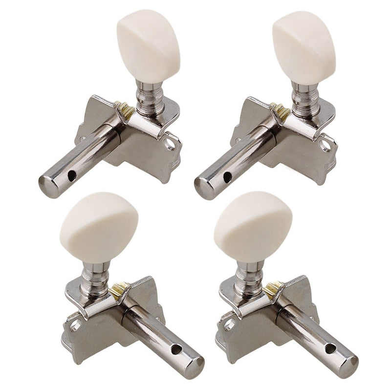 BQLZR 2R2L Tuning Peg Machine Head Tuners For Ukulele 4 String Guitar with creamy-white Button