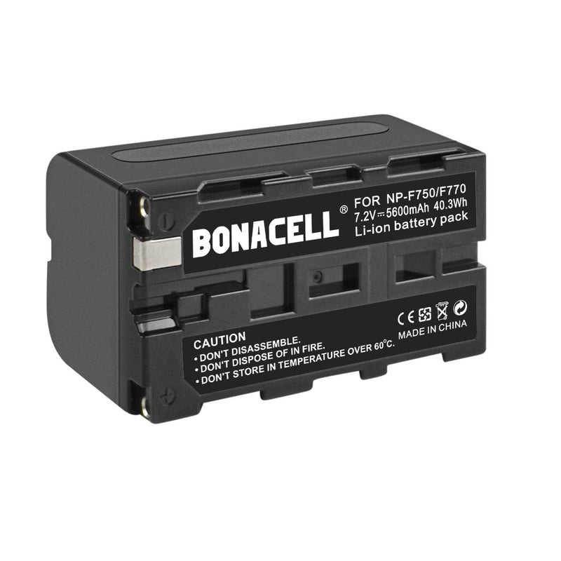 Bonacell NP-F750 Battery and Charger kit Compatible with Sony NP-F730, NP-F760, NP-F770, Compaitble with Sony CCD-TRV215 CCD-TR917 CCD-TR315 HDR-FX1000 HDR-FX7 HVR-V1U HVR-Z7U HVR-Z5U Camcorder