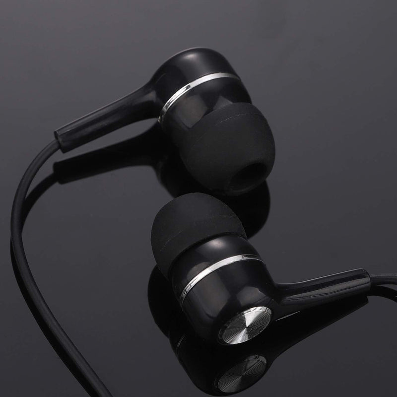[AUSTRALIA] - Bulk Earbuds Headphones Wholesale Earphones 50 Pack, Factorymall Low Cost Earbuds Disposable Ear Buds Bulk Headphones for School Classroom Students Kids-(Black) Black 