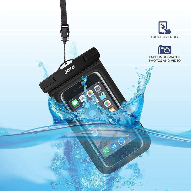 JOTO Universal Waterproof Pouch Phone Dry Bag Bundle with 2 Pack Swim Buoy Float Swimming Bubble Safety Float for Open Water Swimming, Safe Swim Training, Triathletes
