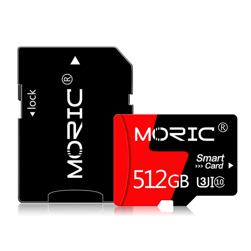 512GB Micro SD Card with Adapter SD Memory Cards Class 10 High Speed SD Card for Smartphone Computer, Dash Cam, Camcorder, Surveillance, Drone