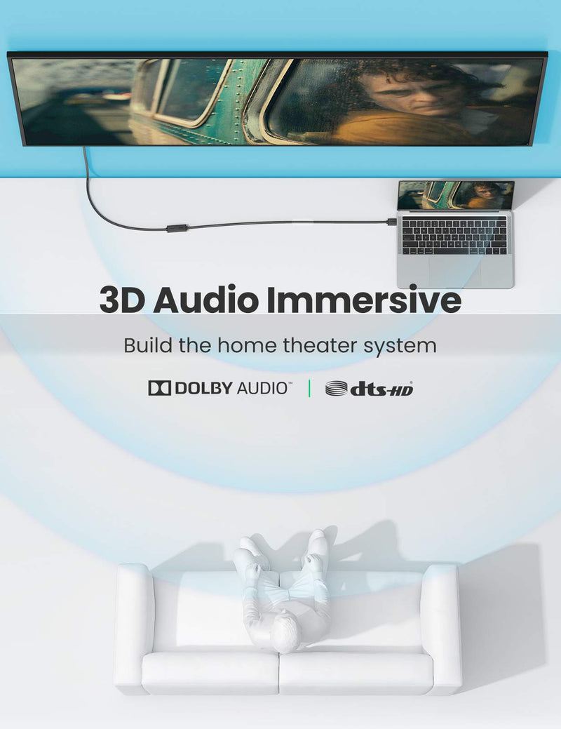 UGREEN HDMI Extension Cable 4K HDMI Extender Male to Female Compatible for Nintendo Switch Xbox One S 360 PS5 PS4 Roku TV Stick Blu Ray Player Google Chromecast Wii U HDTV Laptop PC 1.5FT