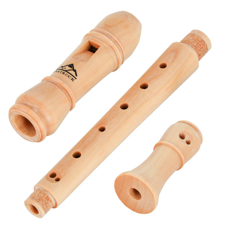 Eastrock Recorder Instrument for Kids Adults Beginners Soprano Recorder Baroque Maple Wood C Key 3 Piece Recorder With Hard Case,Joint Grease And Cleaning Kit 3 piece Baroque Style