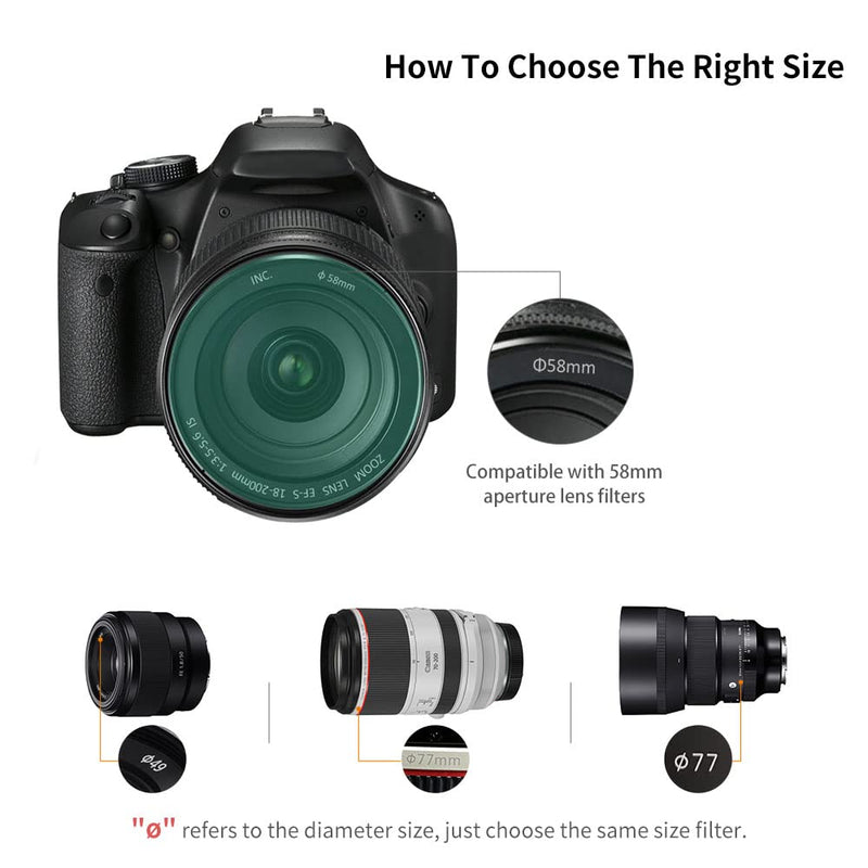 K&F Concept 55mm UV CPL Lens Filter Kit 18 Multi Layer Coatings Circular Polarizer Filter & MC UV Protection Filter Set for Camera Lens K-Series