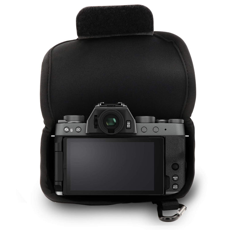 MegaGear Ultra Light Neoprene Camera Case Compatible with Fujifilm X-T200 (XC15-45mm) Black