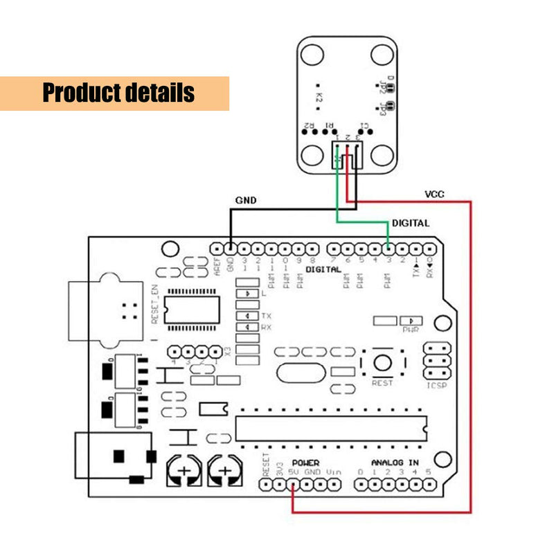 KOOBOOK 2Pcs Digital 38KHz Infrared IR Receiver Sensor Module for Arduino Compatible