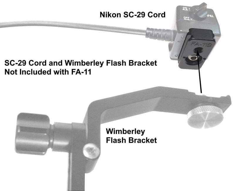 Wimberley FA-11 Flash Adapter for Nikon SC-29 Shoe Cord - Made in USA