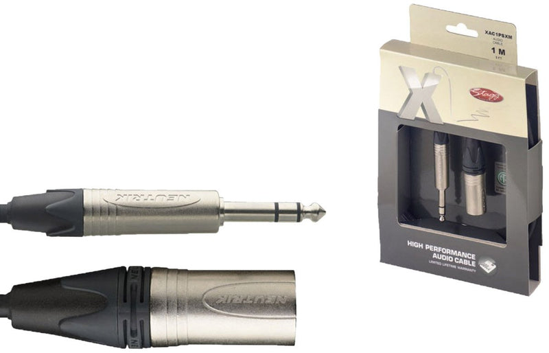 Stagg 3ft. X Series Audio Cable - XLR Male/Phone Plug