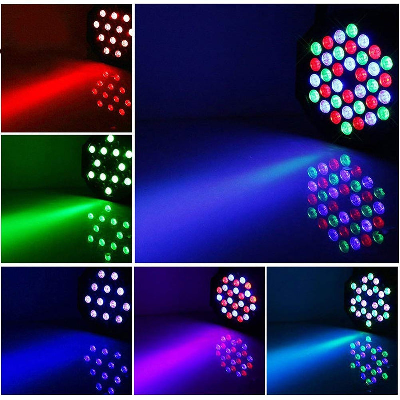 UKing Stage Lights 36 LED Par Can Disco Lights with Wireless Remote RGB Wash Lights DMX 7 Lighting Modes for DJ Club Wedding Party Light 1pcs