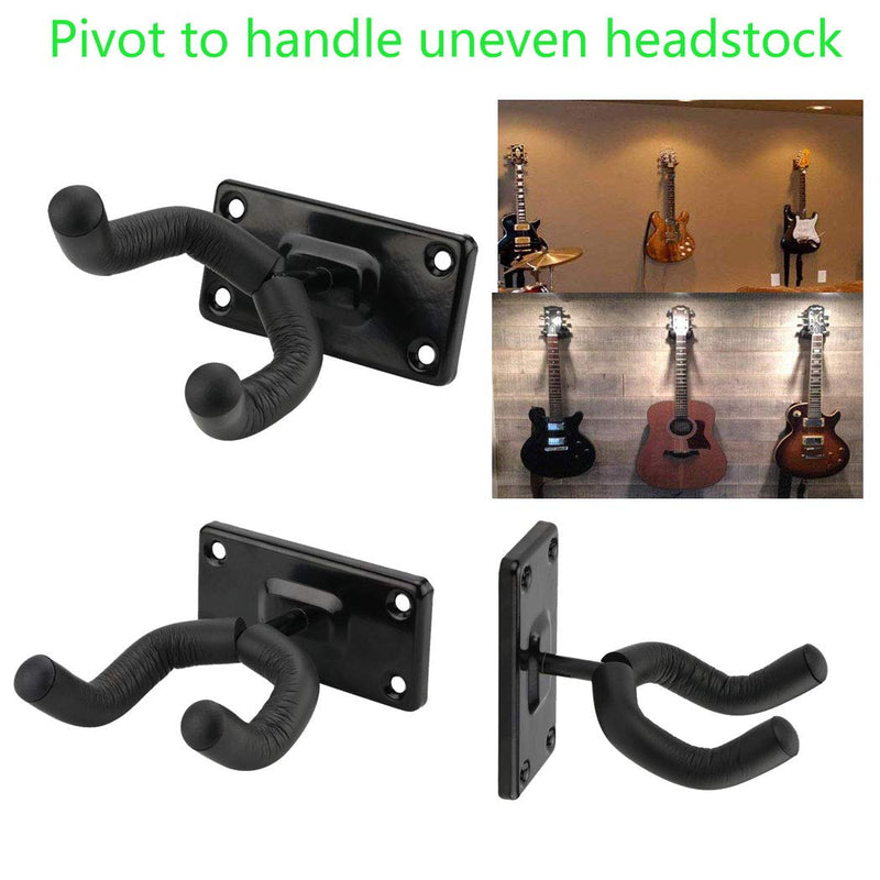 Hidaer Guitar holder Guitar Hanger Wall Hook Stand for Bass Electric Acoustic Guitar Ukulele pack of 4pcs (2pcs) 2pcs